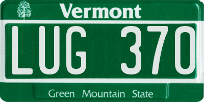 VT license plate LUG370