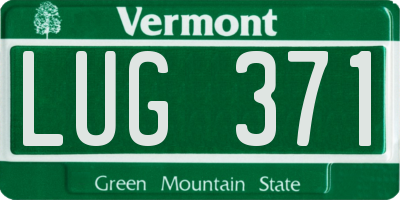 VT license plate LUG371