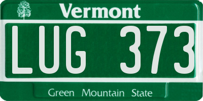 VT license plate LUG373