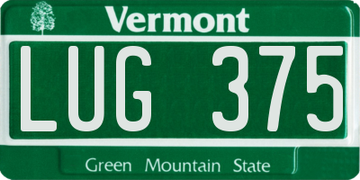 VT license plate LUG375
