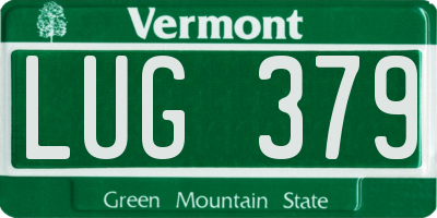 VT license plate LUG379