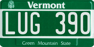 VT license plate LUG390