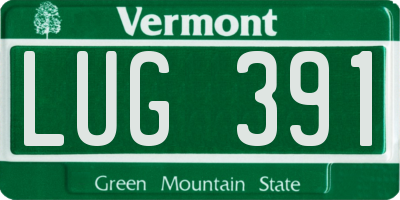 VT license plate LUG391