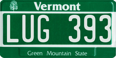 VT license plate LUG393