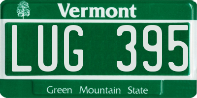 VT license plate LUG395