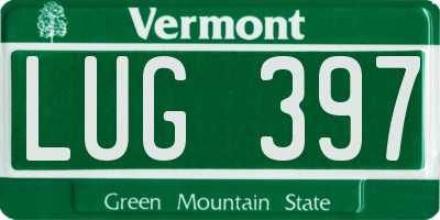 VT license plate LUG397