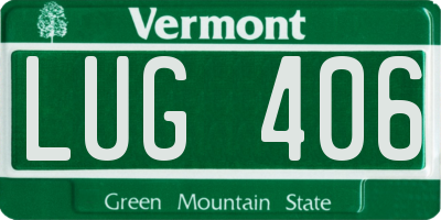VT license plate LUG406