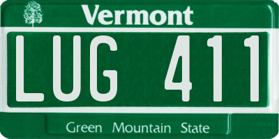 VT license plate LUG411