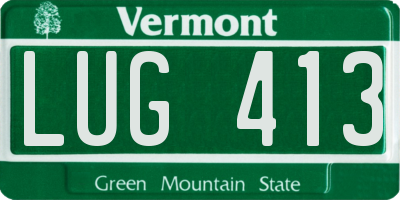 VT license plate LUG413