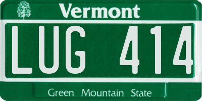 VT license plate LUG414