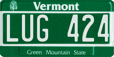 VT license plate LUG424