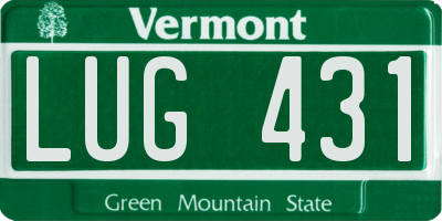 VT license plate LUG431
