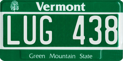 VT license plate LUG438