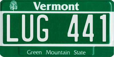 VT license plate LUG441