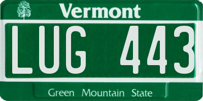 VT license plate LUG443