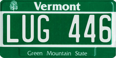 VT license plate LUG446