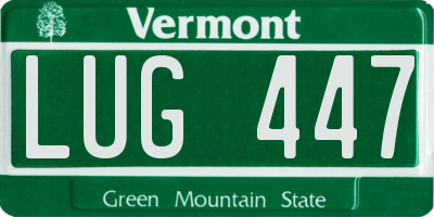 VT license plate LUG447
