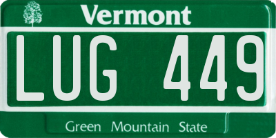 VT license plate LUG449