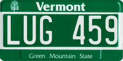 VT license plate LUG459