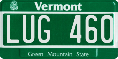 VT license plate LUG460