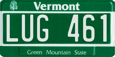 VT license plate LUG461