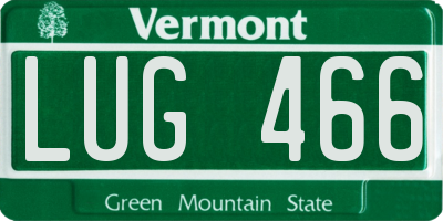 VT license plate LUG466