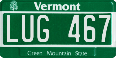 VT license plate LUG467