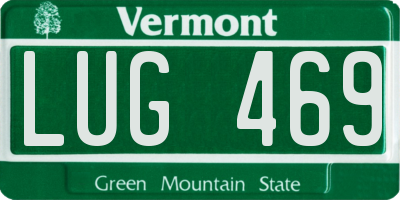 VT license plate LUG469