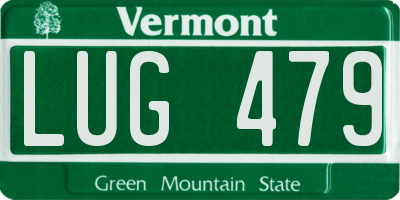 VT license plate LUG479