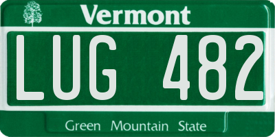 VT license plate LUG482