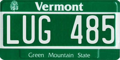 VT license plate LUG485