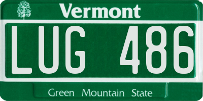 VT license plate LUG486