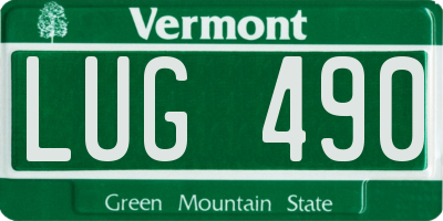 VT license plate LUG490