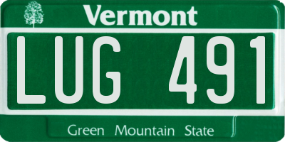VT license plate LUG491