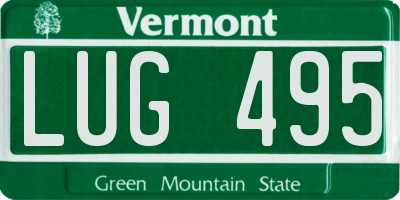 VT license plate LUG495