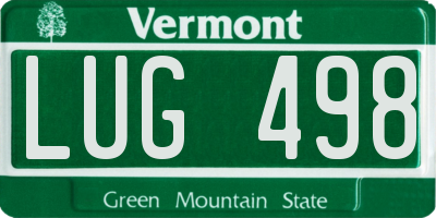 VT license plate LUG498