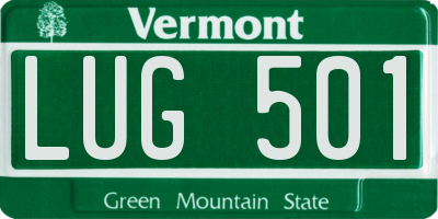 VT license plate LUG501