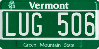 VT license plate LUG506
