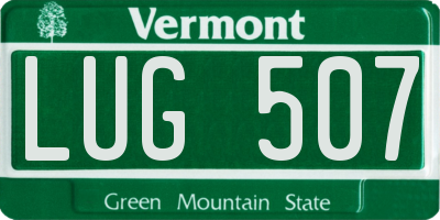 VT license plate LUG507