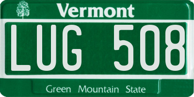 VT license plate LUG508