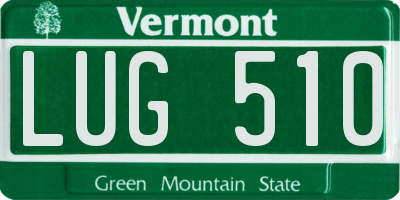 VT license plate LUG510