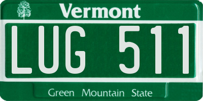VT license plate LUG511