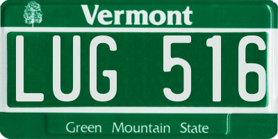 VT license plate LUG516