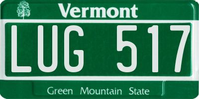 VT license plate LUG517