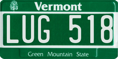 VT license plate LUG518