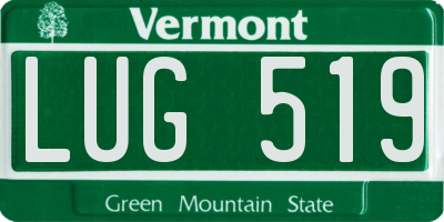 VT license plate LUG519