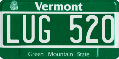 VT license plate LUG520