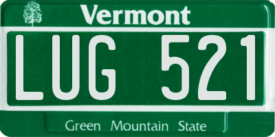 VT license plate LUG521