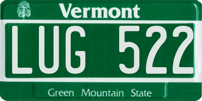 VT license plate LUG522