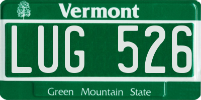 VT license plate LUG526